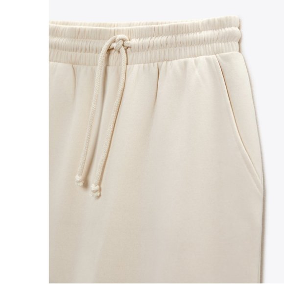 NWT ZARA PLUSH SKIRT ECRU - Picture 4 of 8